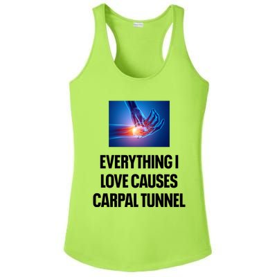 Everything I Love Causes Carpal Tunnel Ladies PosiCharge Competitor Racerback Tank