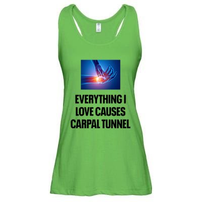 Everything I Love Causes Carpal Tunnel Ladies Essential Flowy Tank