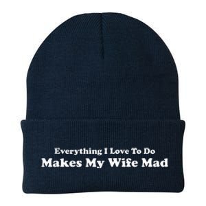 Everything I Love To Do Makes My Wife Mad Knit Cap Winter Beanie