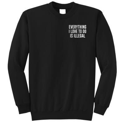 Everything I Love To Do Is Illegal Sweatshirt