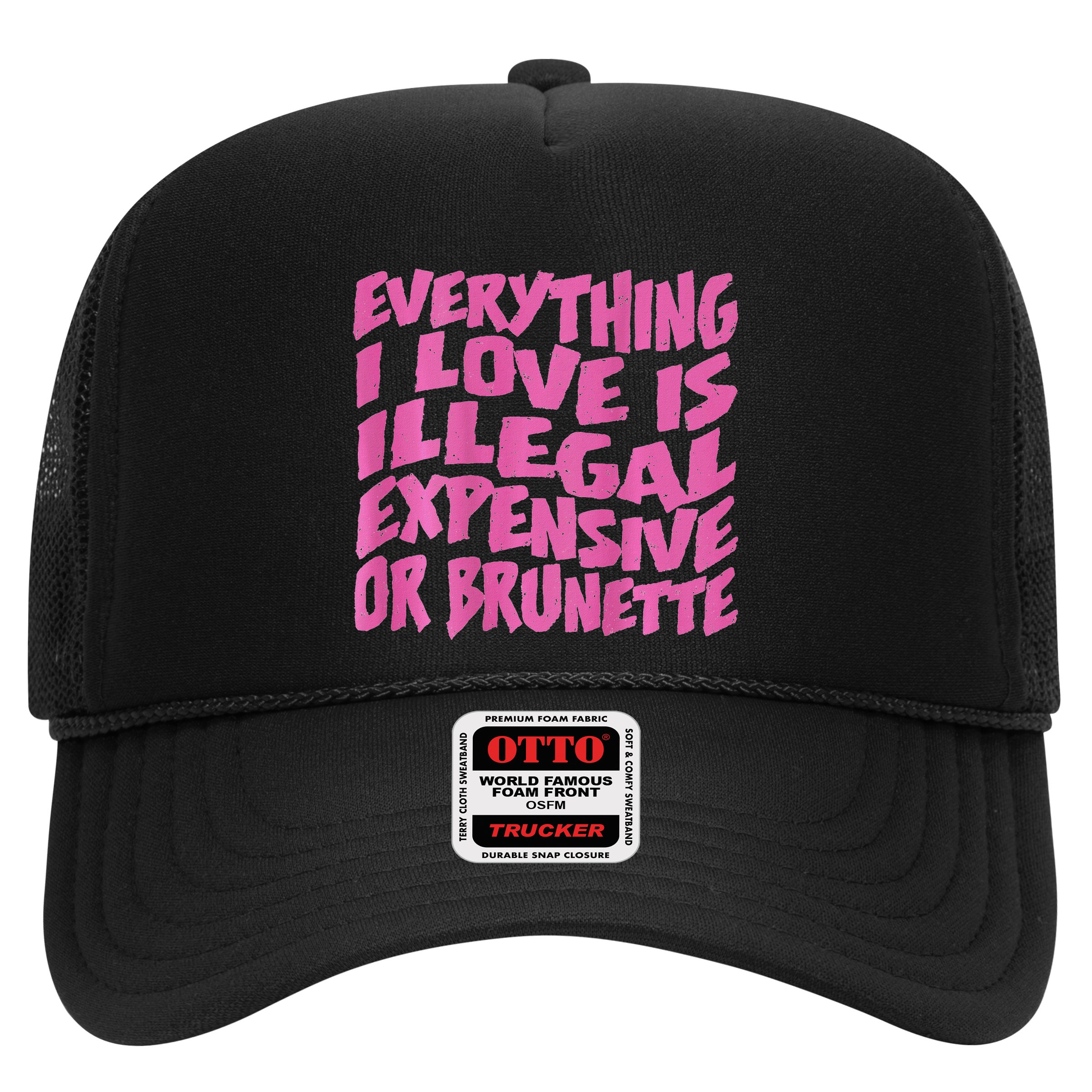 Everything I Love Is Illegal Expensive Or Brunette Hat