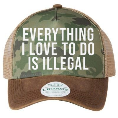 Everything I Love To Do Is Illegal Legacy Tie Dye Trucker Hat