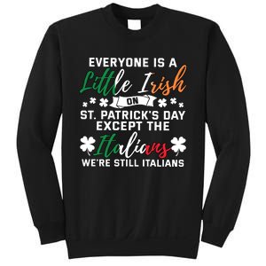 Everyone Is Little Irish On Patrick Day Except Italians Sweatshirt