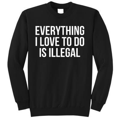 Everything I Love To Do Is Illegal Sweatshirt