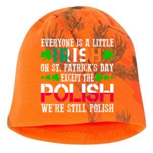 Everyone Is Little Irish On St Patrick's Day Except Polish Gift Kati - Camo Knit Beanie