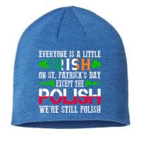 Everyone Is Little Irish On St Patrick's Day Except Polish Gift Sustainable Beanie