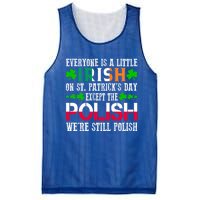 Everyone Is Little Irish On St Patrick's Day Except Polish Gift Mesh Reversible Basketball Jersey Tank