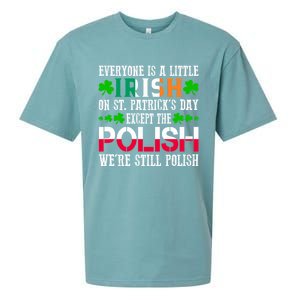 Everyone Is Little Irish On St Patrick's Day Except Polish Cute Gift Sueded Cloud Jersey T-Shirt