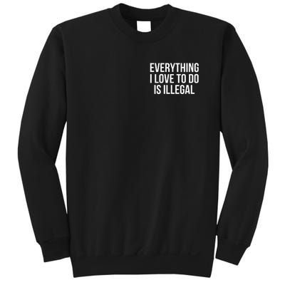 Everything I Love To Do Is Illegal Sweatshirt