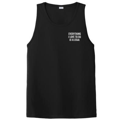 Everything I Love To Do Is Illegal Vintage PosiCharge Competitor Tank