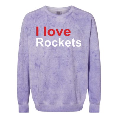 Elon I Love Rockets Colorblast Crewneck Sweatshirt