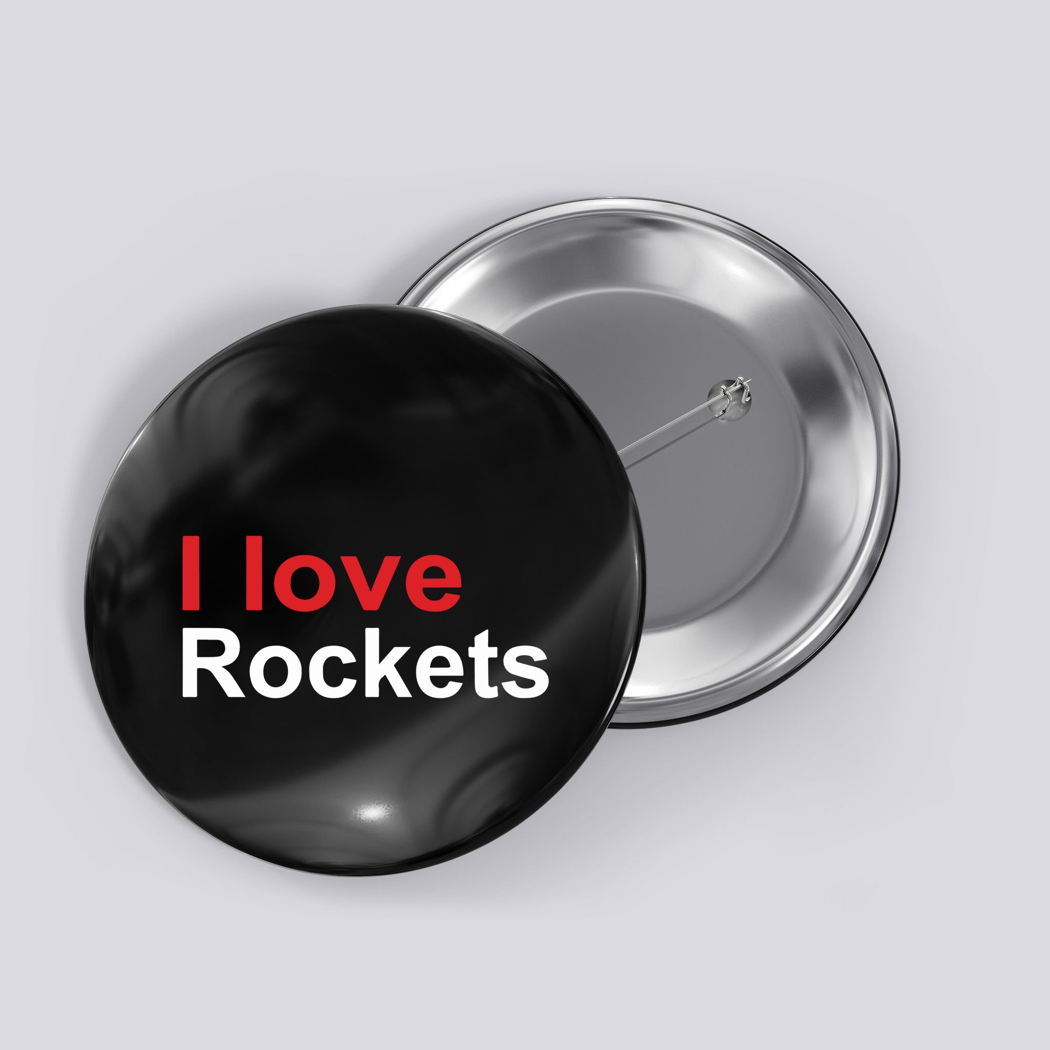 Elon I Love Rockets Button