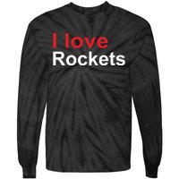 Elon I Love Rockets Tie-Dye Long Sleeve Shirt