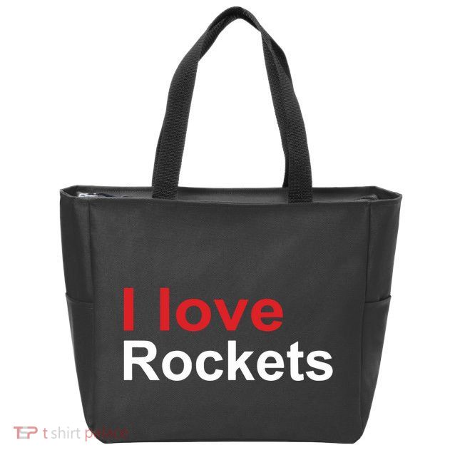 Elon I Love Rockets Zip Tote Bag