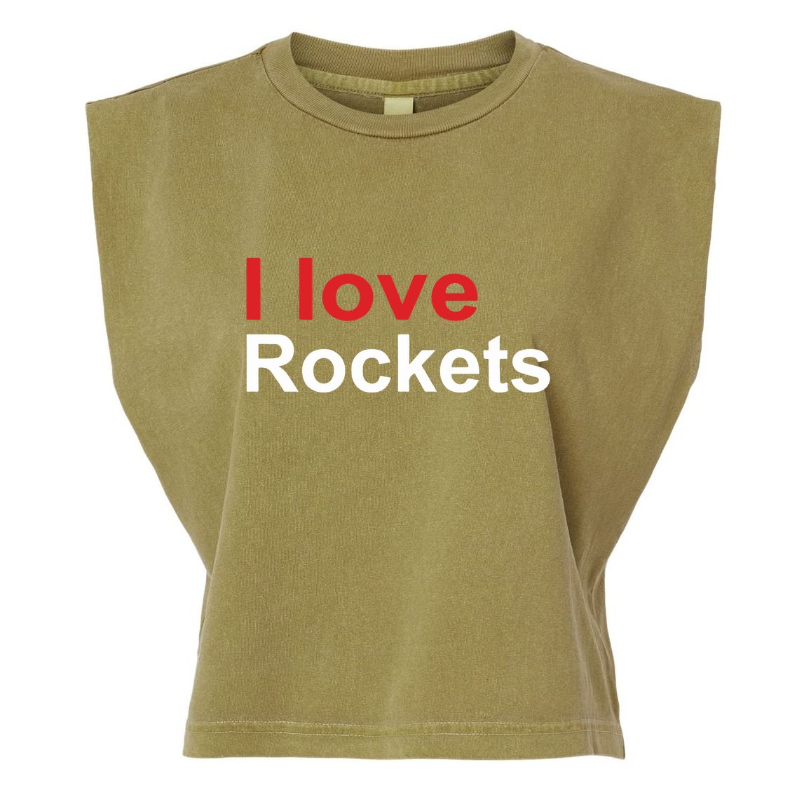 Elon I Love Rockets Garment-Dyed Women's Muscle Tee