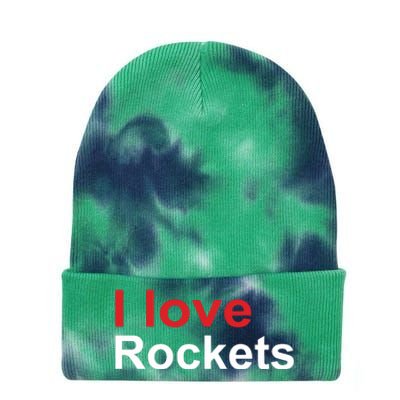 Elon I Love Rockets Tie Dye 12in Knit Beanie