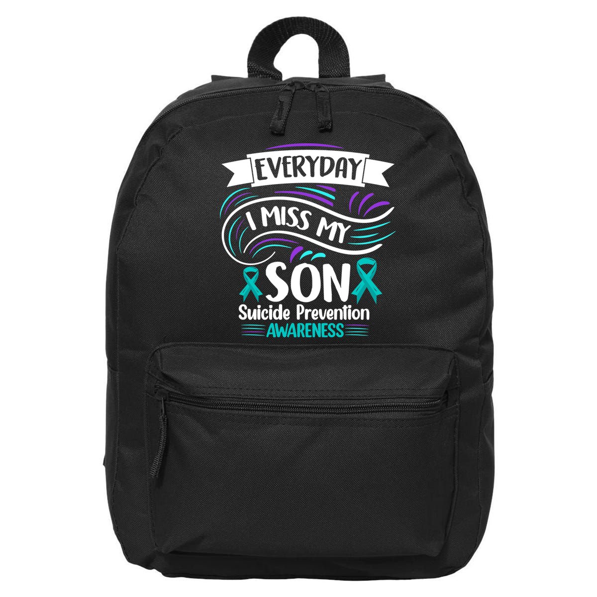 Everyday I Miss My Son Suicide Prevention 16 in Basic Backpack