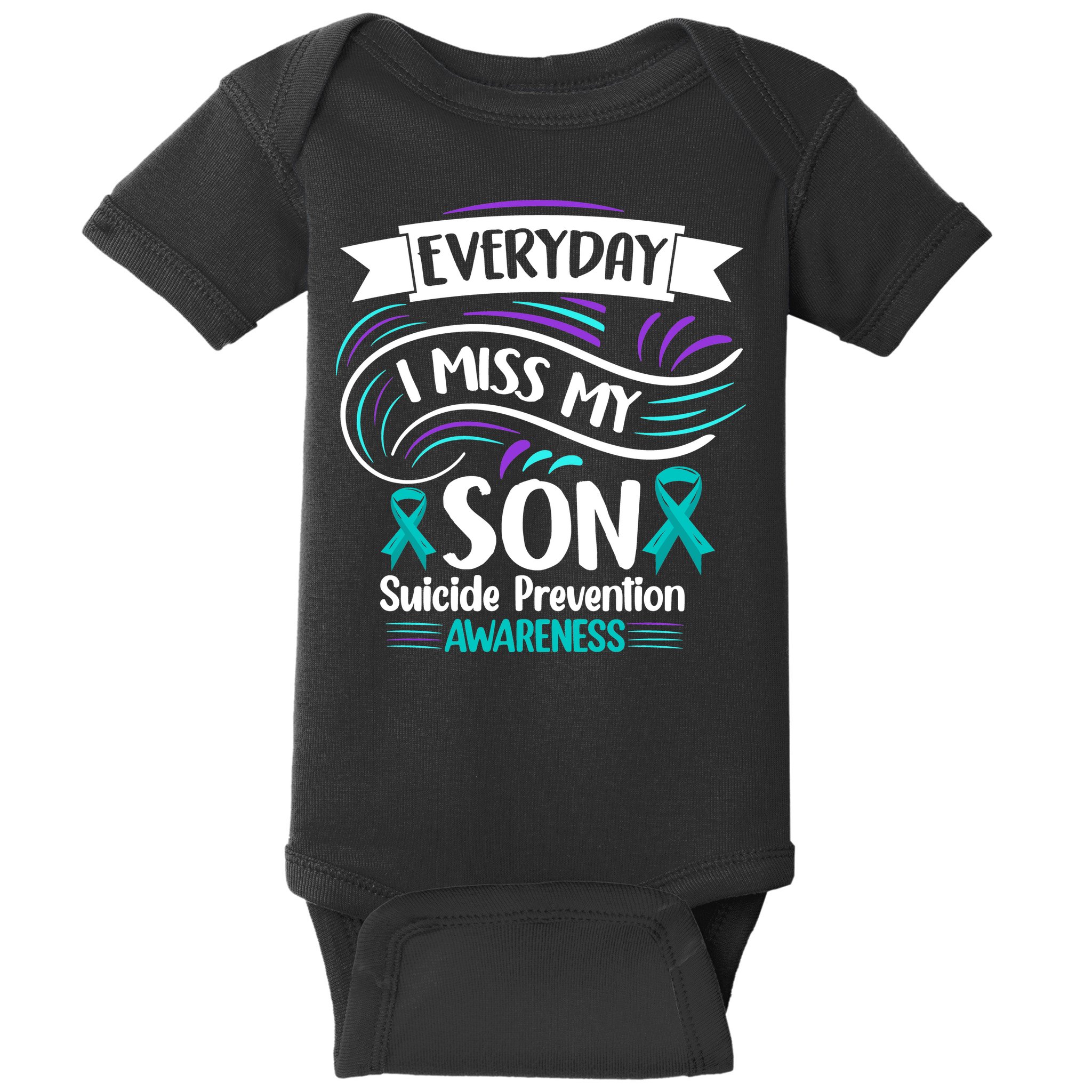 Everyday I Miss My Son Suicide Prevention Baby Bodysuit