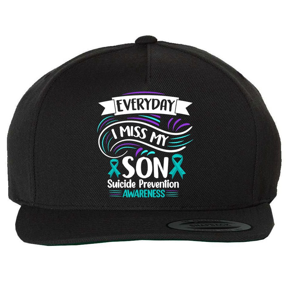 Everyday I Miss My Son Suicide Prevention Wool Snapback Cap