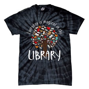 Everyday Is Magical In the Library Book Lover Top Librarian Tie-Dye T-Shirt