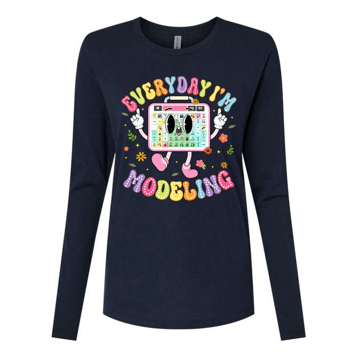 Everyday IM Modeling Groovy Speech Language Pathologist Womens Cotton Relaxed Long Sleeve T-Shirt