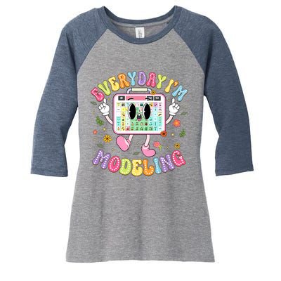 Everyday IM Modeling Groovy Speech Language Pathologist Women's Tri-Blend 3/4-Sleeve Raglan Shirt