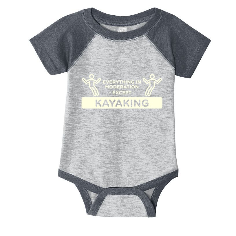 Everything In Moderation Except Kayaking Kayak Cool Gift Infant Baby Jersey Bodysuit
