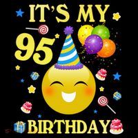 Emoji It'S My 95th Birthday 95 Years Old 95th Tall T-Shirt