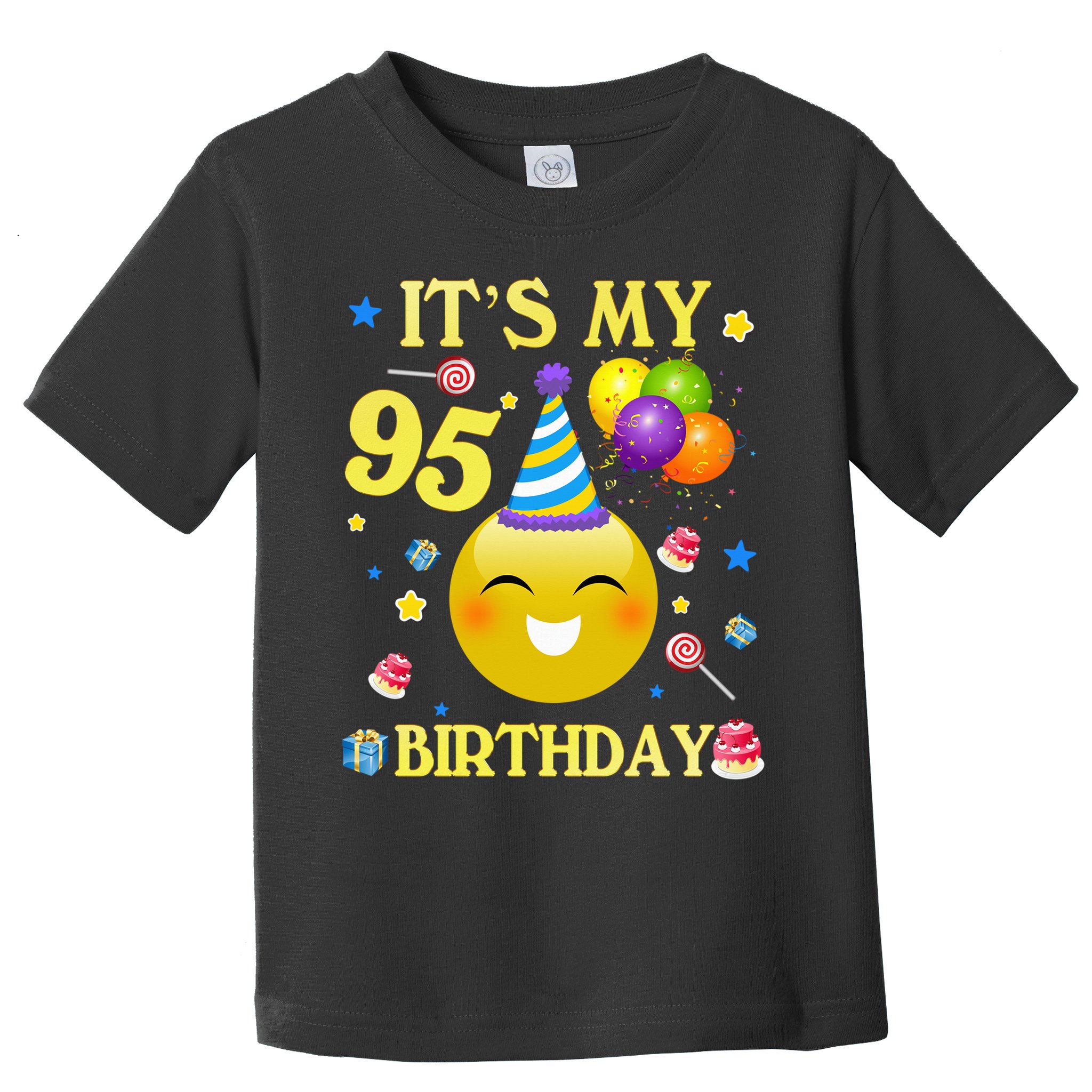 Emoji It'S My 95th Birthday 95 Years Old 95th Toddler T-Shirt