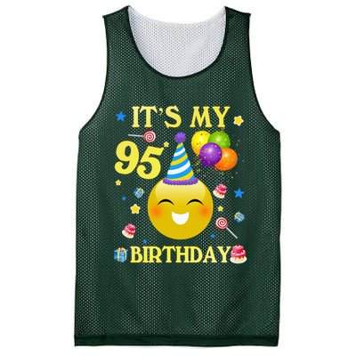 Emoji It'S My 95th Birthday 95 Years Old 95th Mesh Reversible Basketball Jersey Tank
