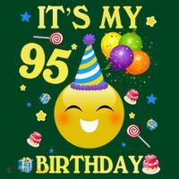 Emoji It'S My 95th Birthday 95 Years Old 95th Poster