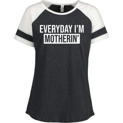 Everyday Im Motherin Enza Ladies Jersey Colorblock Tee