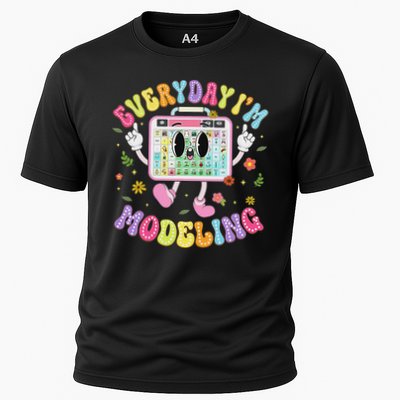 Everyday I'm Modeling Groovy Speech Language Pathologist Cooling Performance Crew T-Shirt