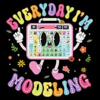 Everyday I'm Modeling Groovy Speech Language Pathologist Button