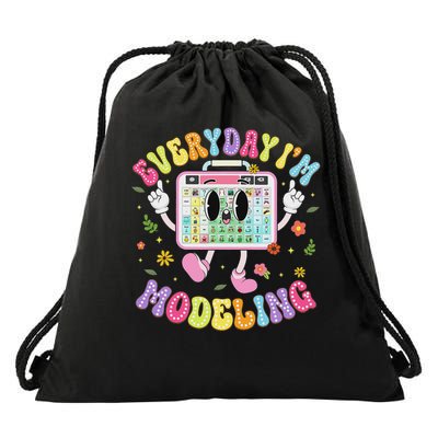 Everyday I'm Modeling Groovy Speech Language Pathologist Drawstring Bag