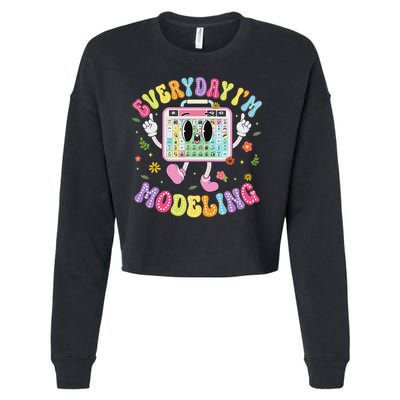 Everyday I'm Modeling Groovy Speech Language Pathologist Cropped Pullover Crew
