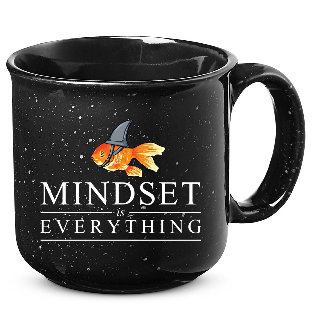 Everything Is Mindset Shark Fin Goldfish Vintage 15oz Campfire Ceramic Mug