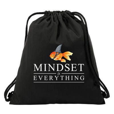 Everything Is Mindset Shark Fin Goldfish Vintage Drawstring Bag