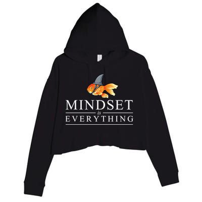Everything Is Mindset Shark Fin Goldfish Vintage Crop Fleece Hoodie