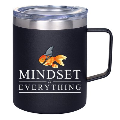 Everything Is Mindset Shark Fin Goldfish Vintage 12oz Stainless Steel Coffee Mug