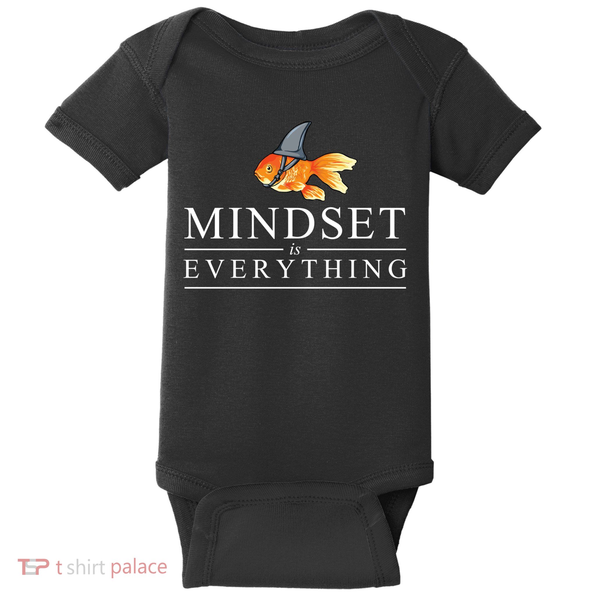 Everything Is Mindset Shark Fin Goldfish Vintage Baby Bodysuit