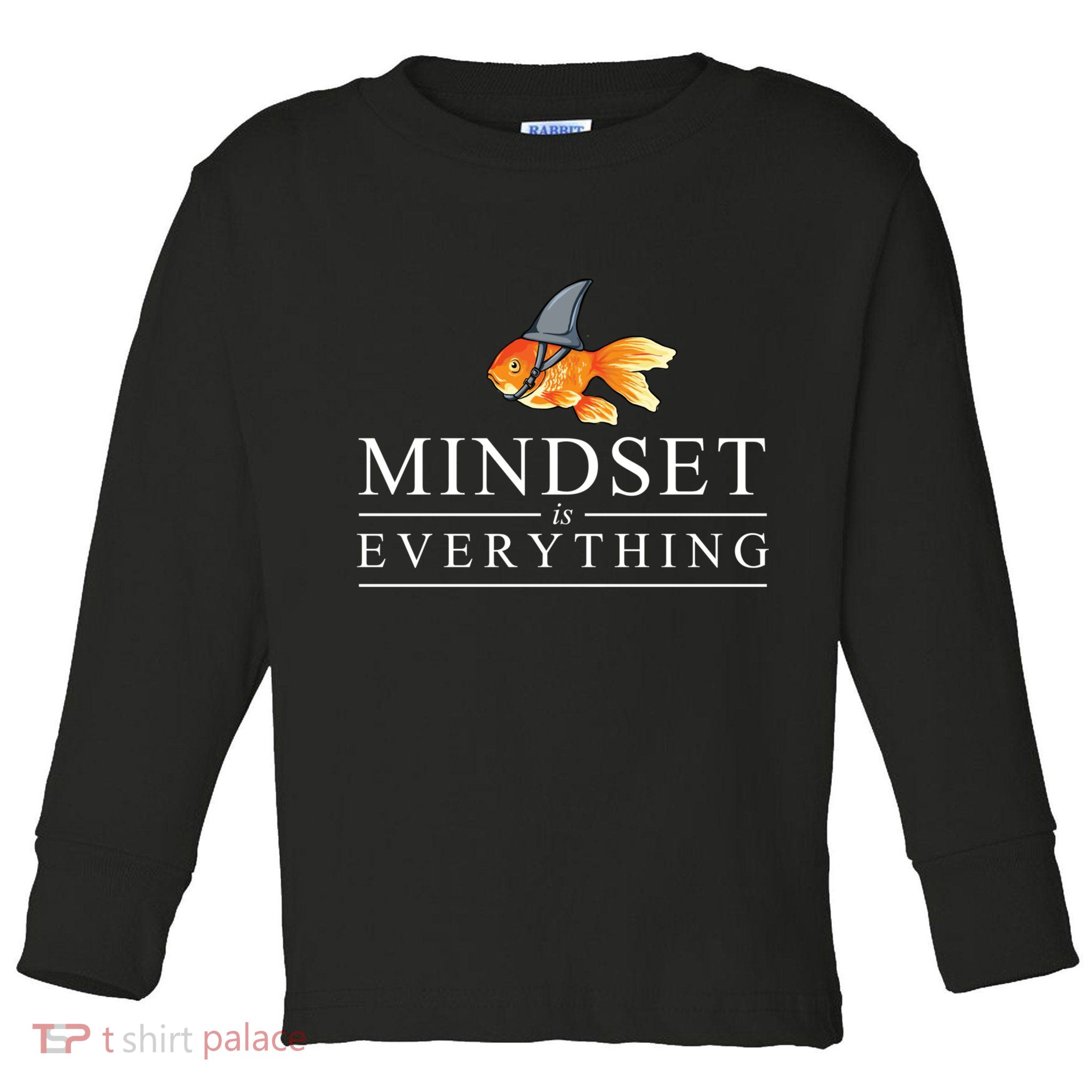 Everything Is Mindset Shark Fin Goldfish Vintage Toddler Long Sleeve Shirt