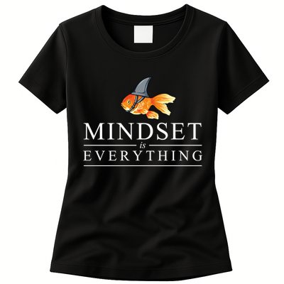 Everything Is Mindset Shark Fin Goldfish Vintage Womens T-Shirt