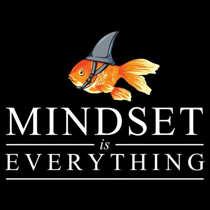 Everything Is Mindset Shark Fin Goldfish Vintage Women's V-Neck T-Shirt