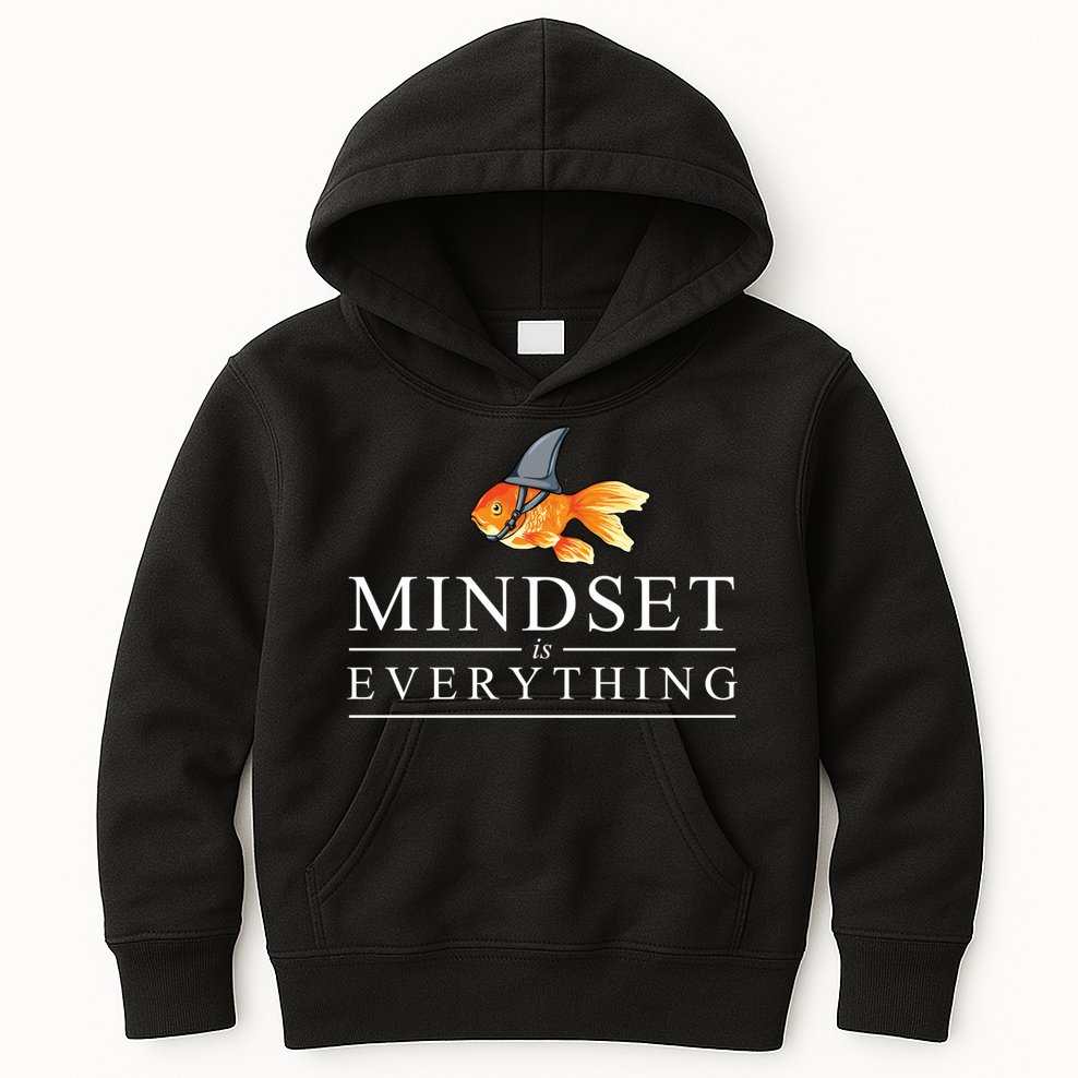 Everything Is Mindset Shark Fin Goldfish Vintage Kids Hoodie