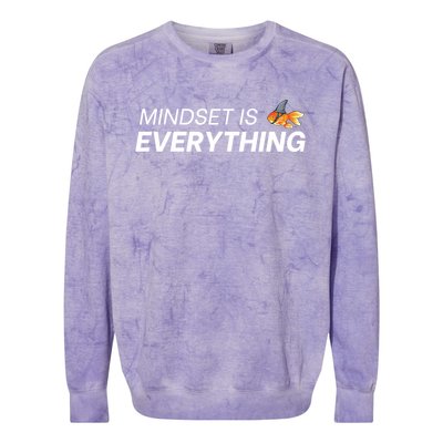 Everything Is Mindset Shark Fin Goldfish Vintage Colorblast Crewneck Sweatshirt