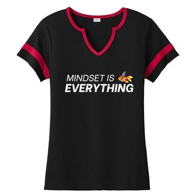 Everything Is Mindset Shark Fin Goldfish Vintage Ladies Halftime Notch Neck Tee