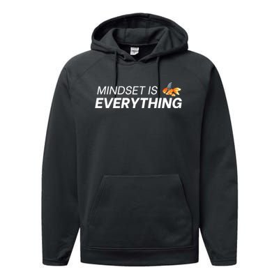 Everything Is Mindset Shark Fin Goldfish Vintage Performance Fleece Hoodie