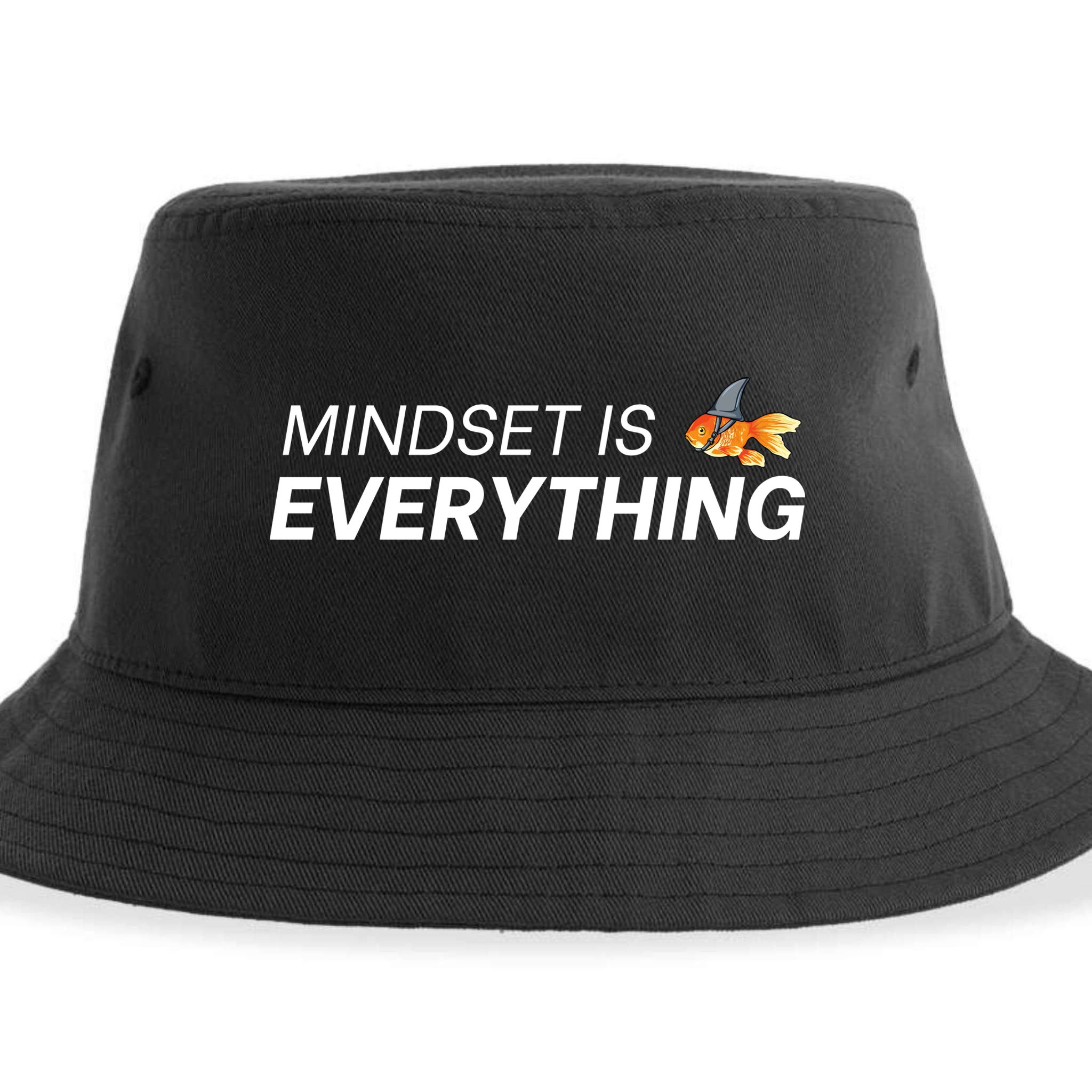 Everything Is Mindset Shark Fin Goldfish Vintage Sustainable Bucket Hat