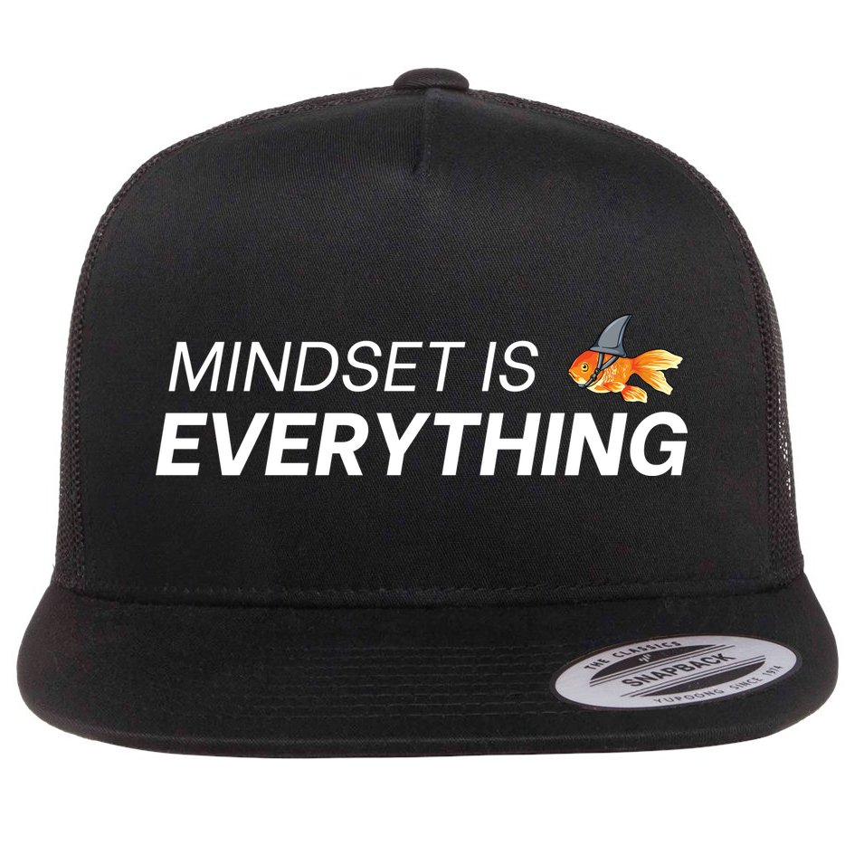 Everything Is Mindset Shark Fin Goldfish Vintage Flat Bill Trucker Hat